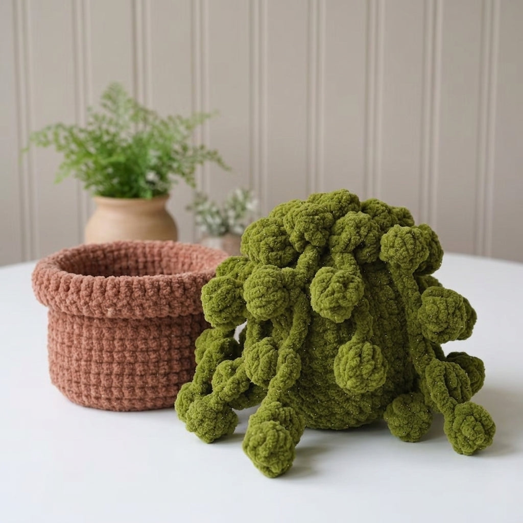 Crochet Plant Pattern, Baby String of Pearls Amigurumi PDF Free Gift