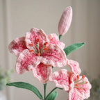 Crochet Lily Flower Pattern, Handmade Floral Bouquet PDF Free Gift