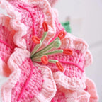 Crochet Lily Flower Pattern, Handmade Floral Bouquet PDF Free Gift