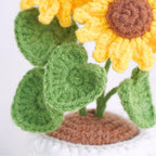 Crochet Sunflower Pot Pattern, Cute Floral Plant PDF Free Gift