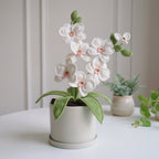 Crochet Orchid Flower Pattern, Handmade Floral Bouquet PDF Free Gift
