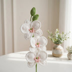 Crochet Orchid Flower Pattern, Handmade Floral Bouquet PDF Free Gift