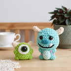 Cute Monster Crochet Pattern, Kawaii Plush Amigurumi PDF Free Gift