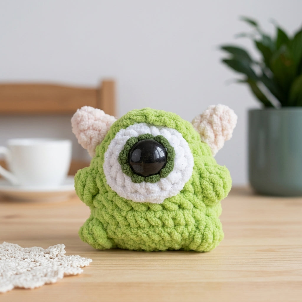 Cute Monster Crochet Pattern, Kawaii Plush Amigurumi PDF Free Gift