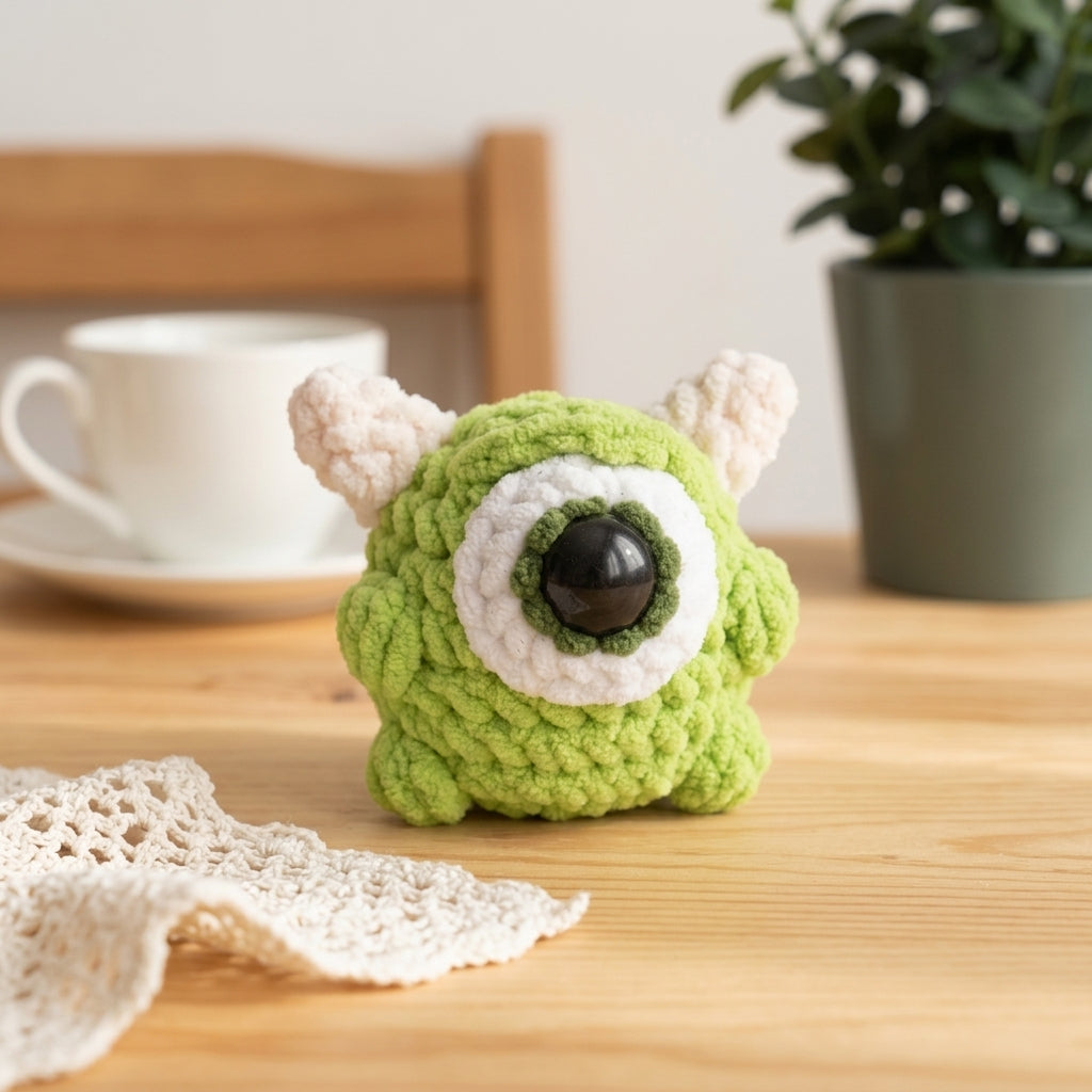 Cute Monster Crochet Pattern, Kawaii Plush Amigurumi PDF Free Gift