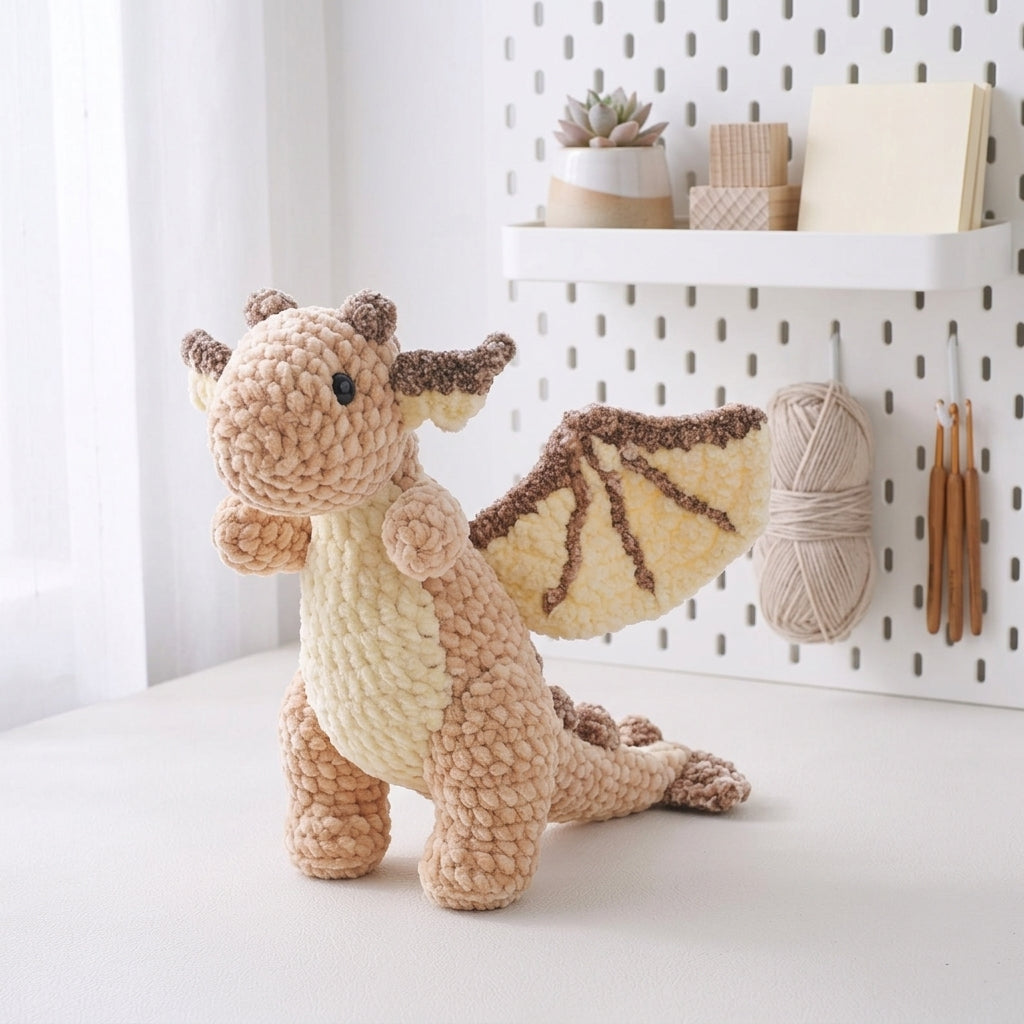 Free Dragon Crochet Pattern, Small Rosie Amigurumi Plush PDF Download