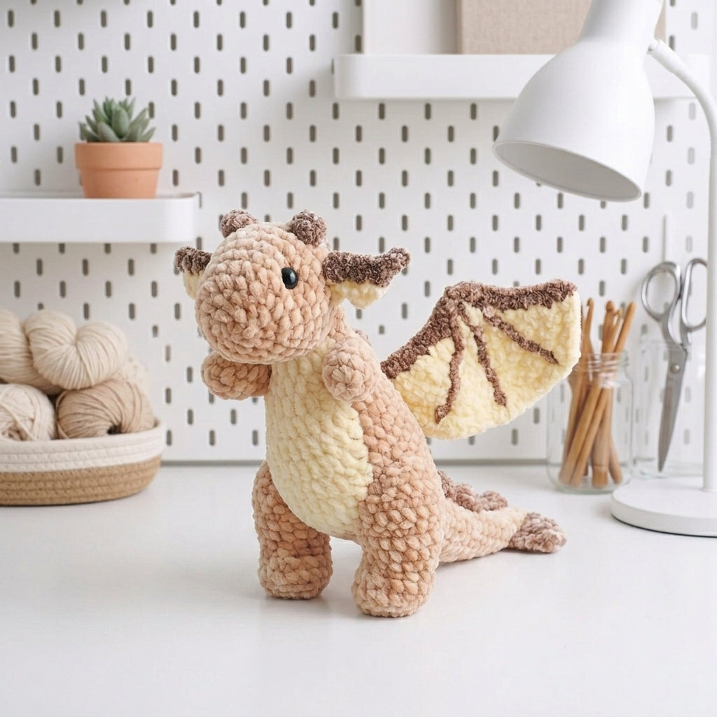 Free Dragon Crochet Pattern, Small Rosie Amigurumi Plush PDF Download