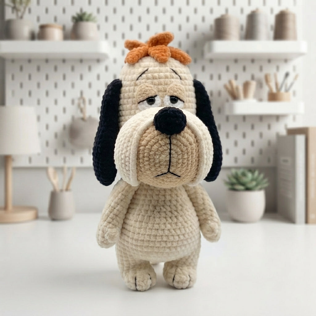 Dog Crochet Pattern PDF,Droopy Dog Amigurumi Tutorial, Sad Dog Crochet