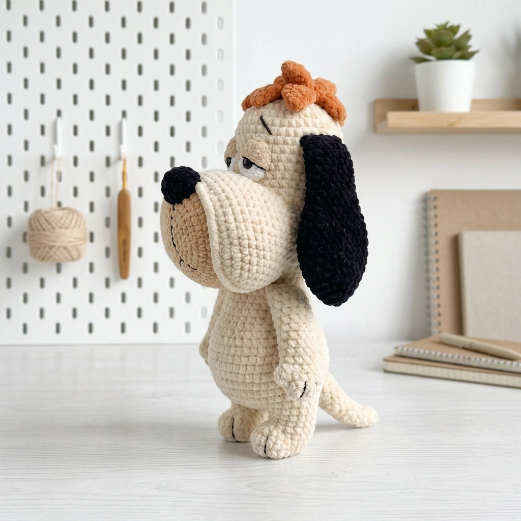 Dog Crochet Pattern PDF,Droopy Dog Amigurumi Tutorial, Sad Dog Crochet