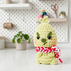 Mini Grinch Amigurumi Crochet Pattern, Christmas Plush PDF Free Gift