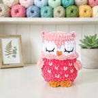 Mini Owl Amigurumi Crochet Pattern, Kawaii Bird Plush PDF Free Gift