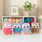 Mini Owl Amigurumi Crochet Pattern, Kawaii Bird Plush PDF Free Gift