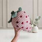 Free Strawberry Crochet Pattern, Jumbo Fruit Pillow Plush PDF Download