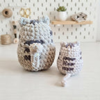 Cozy Cats Crochet Pattern, Cute Kitty Basket Keychain PDF Free Gift