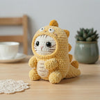 Dinosaur Cat Crochet Pattern PDF, Dino Kitty Amigurumi, Cute Cat in Dinosaur Costume