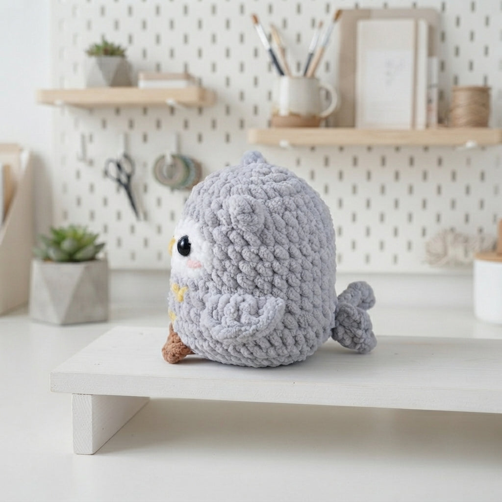 Cuddly Owl Crochet Pattern, Easy No-Sew Bird Amigurumi PDF Free Gift