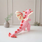 Rosie the Dragon Crochet Pattern, Cute Pink Fantasy Plush PDF Free Gift