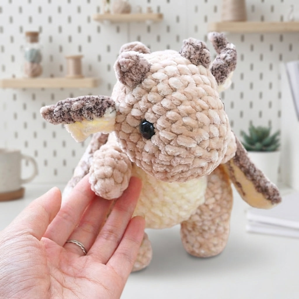 Free Small Rosie Dragon Crochet Pattern, Cute Fantasy Amigurumi PDF Download