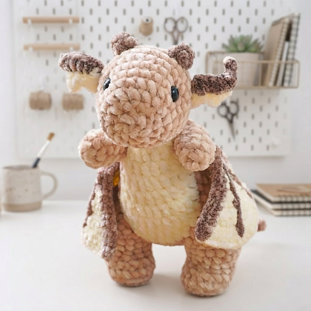Free Small Rosie Dragon Crochet Pattern, Cute Fantasy Amigurumi PDF Download