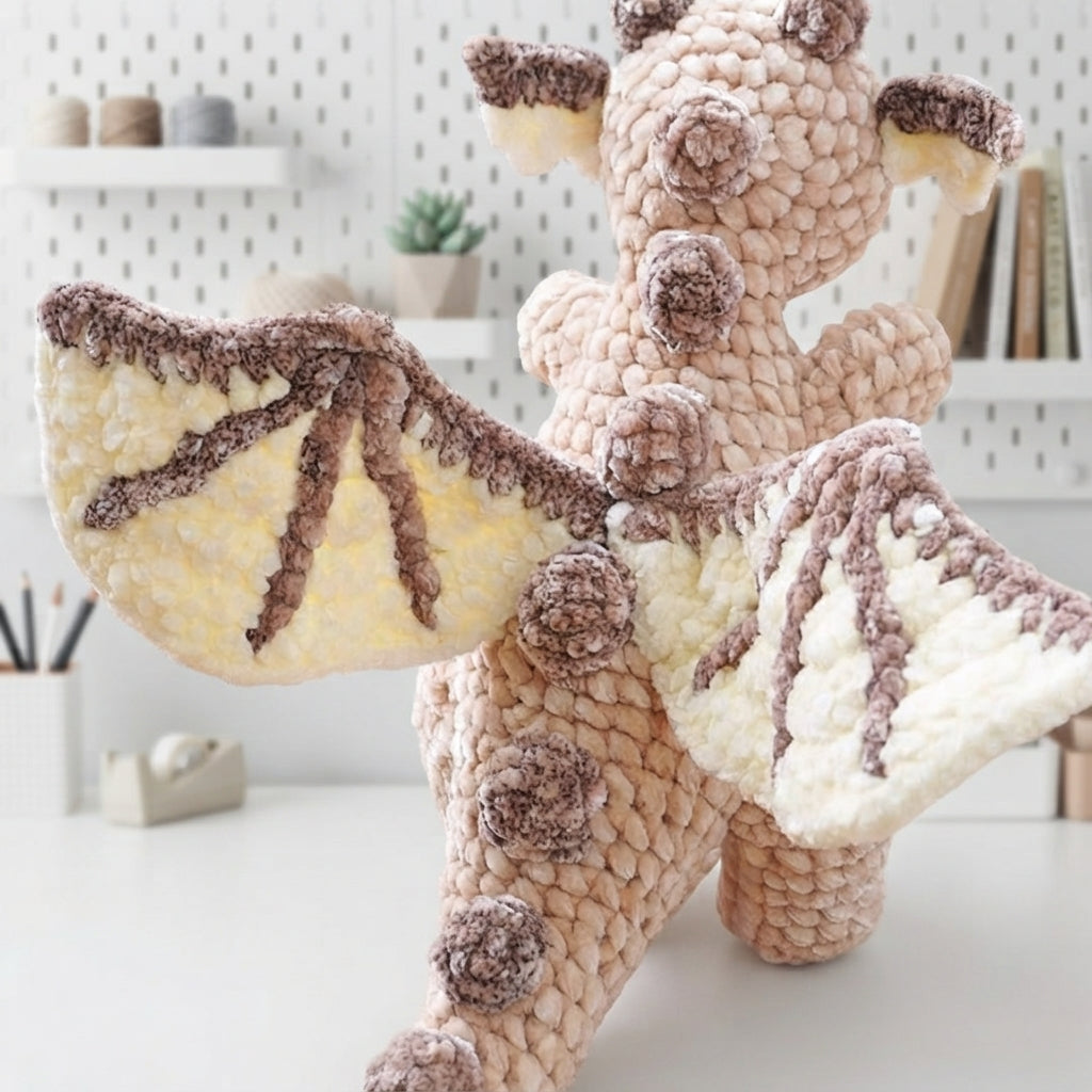 Free Small Rosie Dragon Crochet Pattern, Cute Fantasy Amigurumi PDF Download