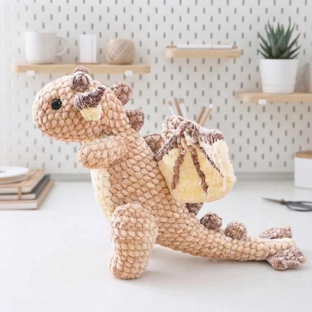 Free Small Rosie Dragon Crochet Pattern, Cute Fantasy Amigurumi PDF Download