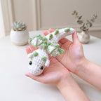 Free Emerald Frost Dragon Crochet Pattern, Mini Fantasy Amigurumi PDF Download