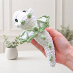 Free Emerald Frost Dragon Crochet Pattern, Mini Fantasy Amigurumi PDF Download
