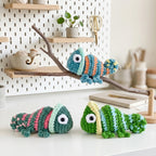 Free Mini Chameleon Crochet Pattern, Colorful Amigurumi Plush PDF Download