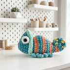 Free Mini Chameleon Crochet Pattern, Colorful Amigurumi Plush PDF Download