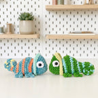 Free Mini Chameleon Crochet Pattern, Colorful Amigurumi Plush PDF Download