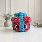 Free Christmas Present Crochet Pattern, Big & Mini Gift Box Amigurumi PDF Download