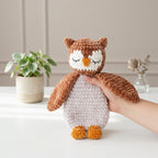 Owl Lovey Crochet Pattern, Soft Owl Snuggler Plush PDF Free Gift