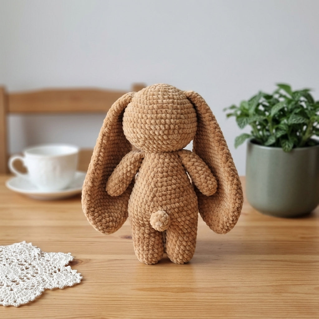 Free Long Ear Bunny Crochet Pattern, Cute Plush Rabbit Amigurumi PDF Download