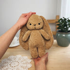 Free Long Ear Bunny Crochet Pattern, Cute Plush Rabbit Amigurumi PDF Download