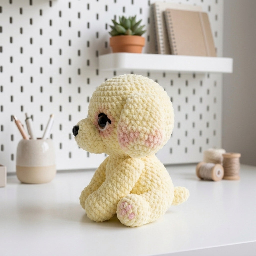 Cute Poodle Puppy Crochet Pattern PDF – Amigurumi Dog Plush