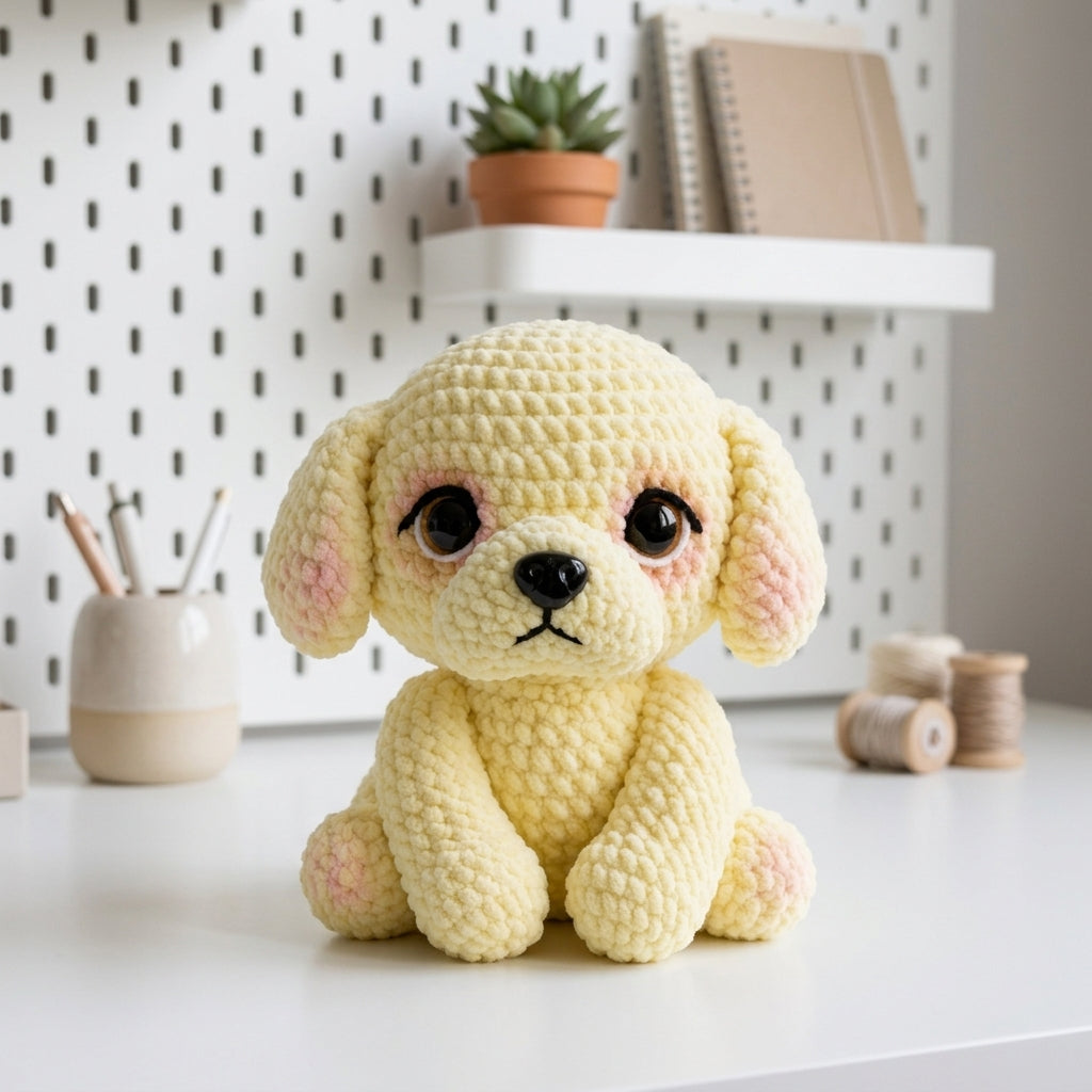 Cute Poodle Puppy Crochet Pattern PDF – Amigurumi Dog Plush