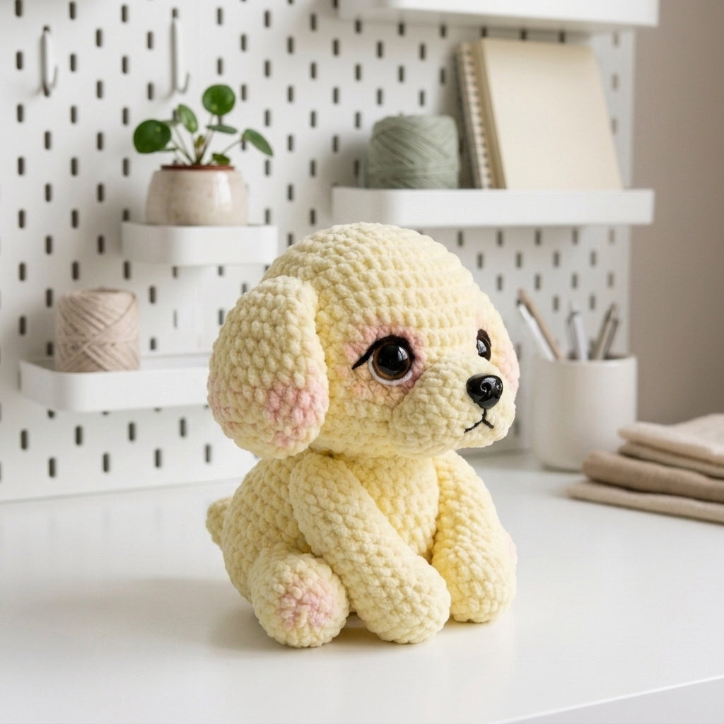 Cute Poodle Puppy Crochet Pattern PDF – Amigurumi Dog Plush