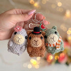Capybara Keychain Crochet Pattern Bundle – 3 Mini Amigurumi Bag Charm PDF Patterns