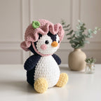 Flower Penguin Crochet Pattern PDF, Cute Penguin Amigurumi Plush