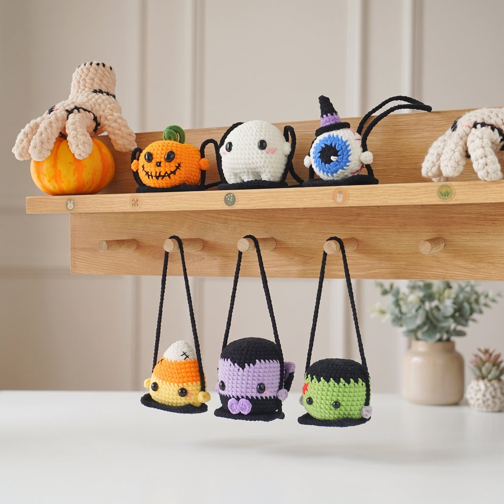 Free Crochet Pattern Gift, Halloween Amigurumi Car Hanging PDF Download