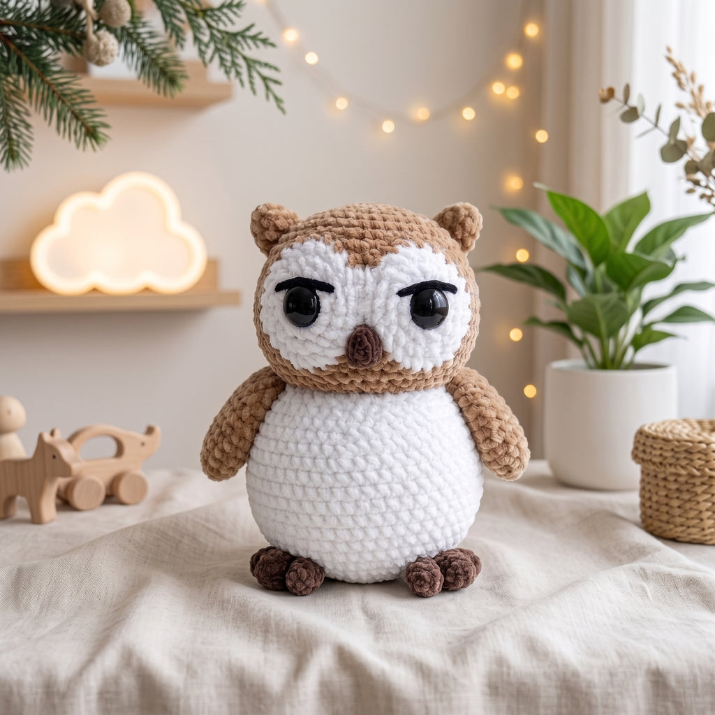 Amigurumi Owl Crochet Pattern PDF – Cute Plush Woodland Bird