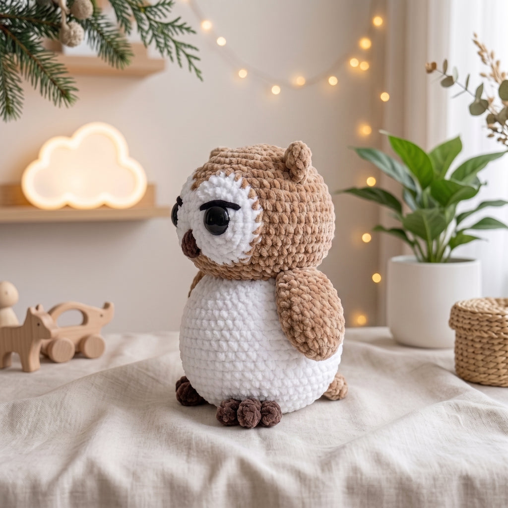 Amigurumi Owl Crochet Pattern PDF – Cute Plush Woodland Bird