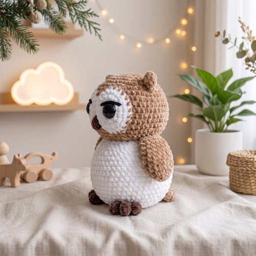 Amigurumi Owl Crochet Pattern PDF – Cute Plush Woodland Bird