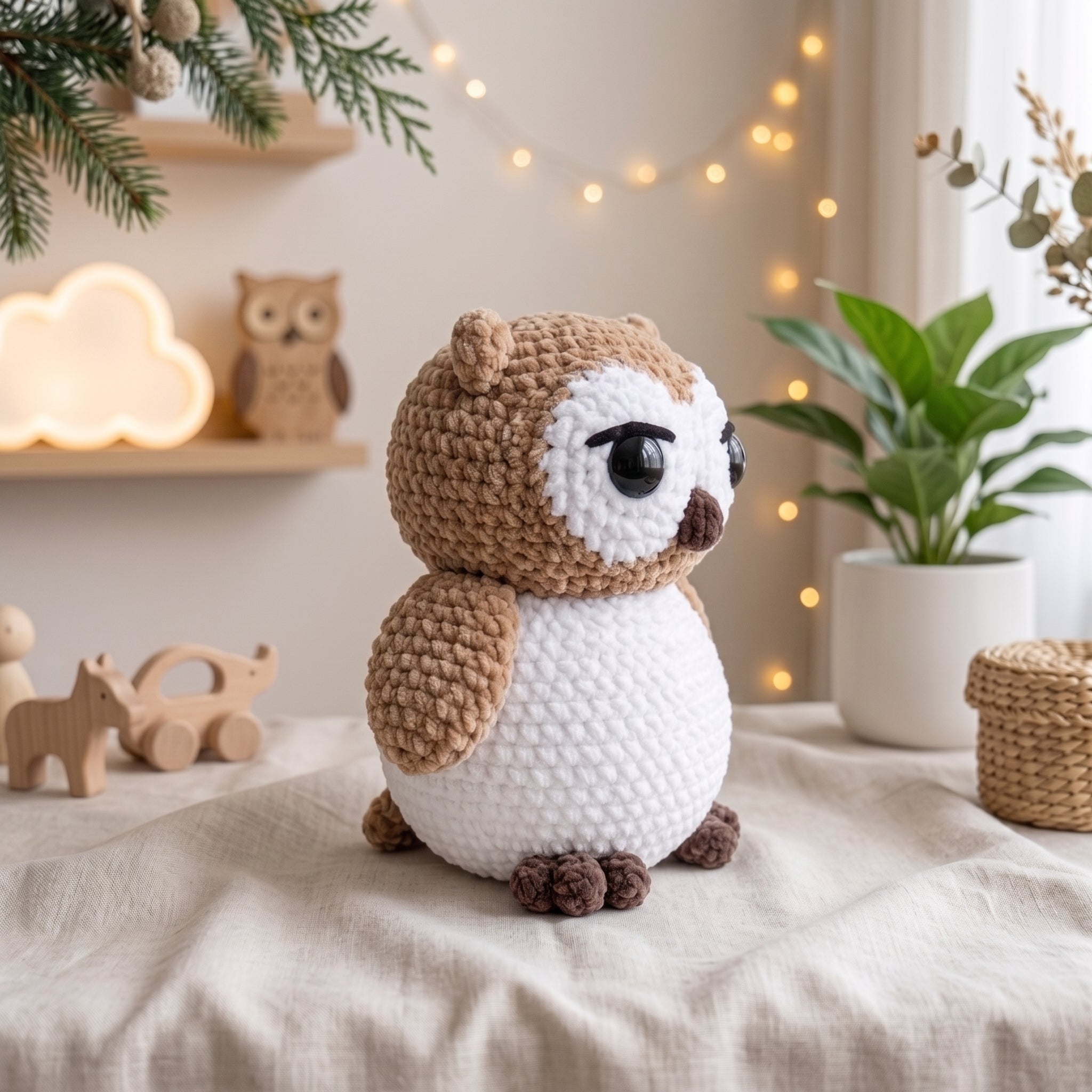 Amigurumi Owl Crochet Pattern PDF – Cute Plush Woodland Bird