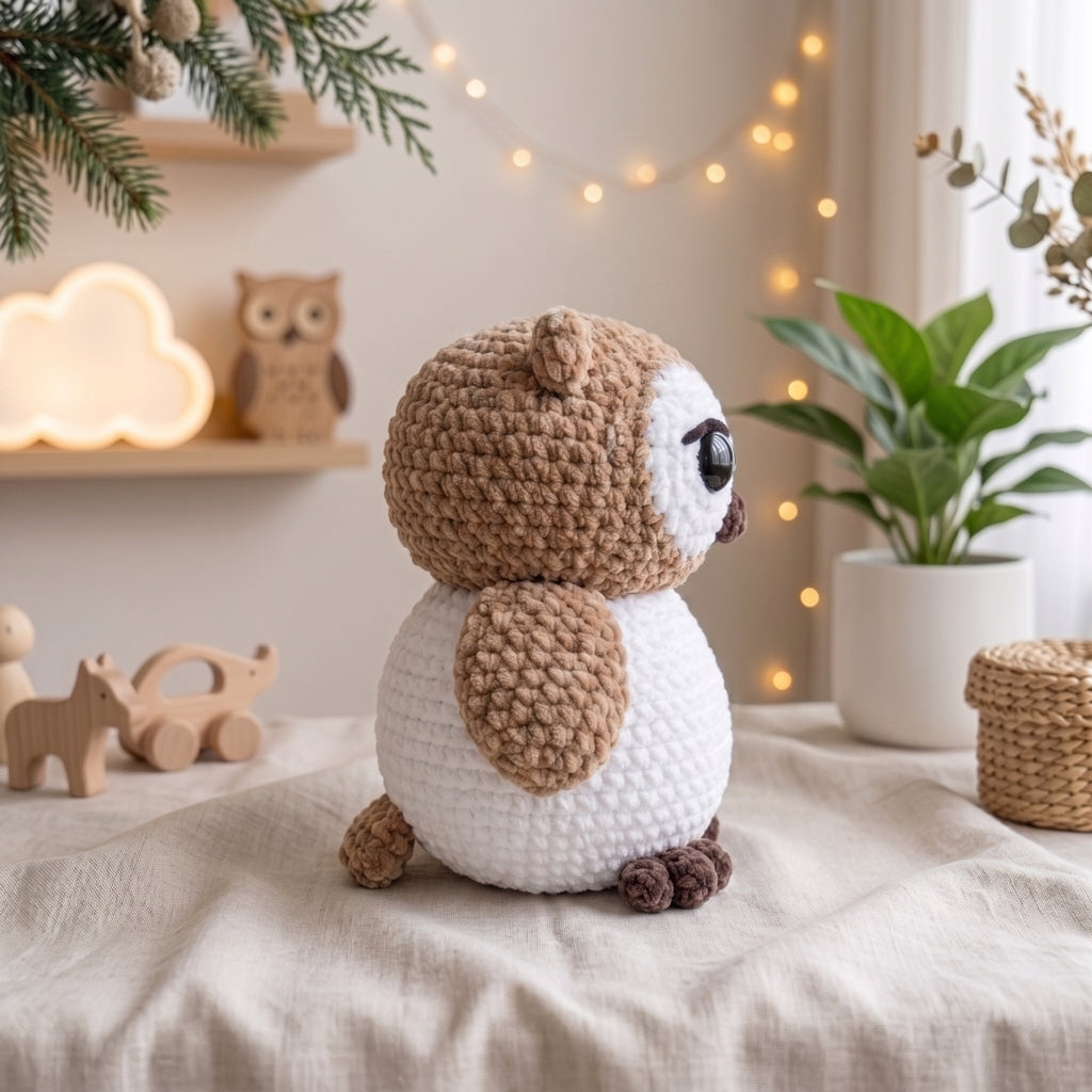 Amigurumi Owl Crochet Pattern PDF – Cute Plush Woodland Bird