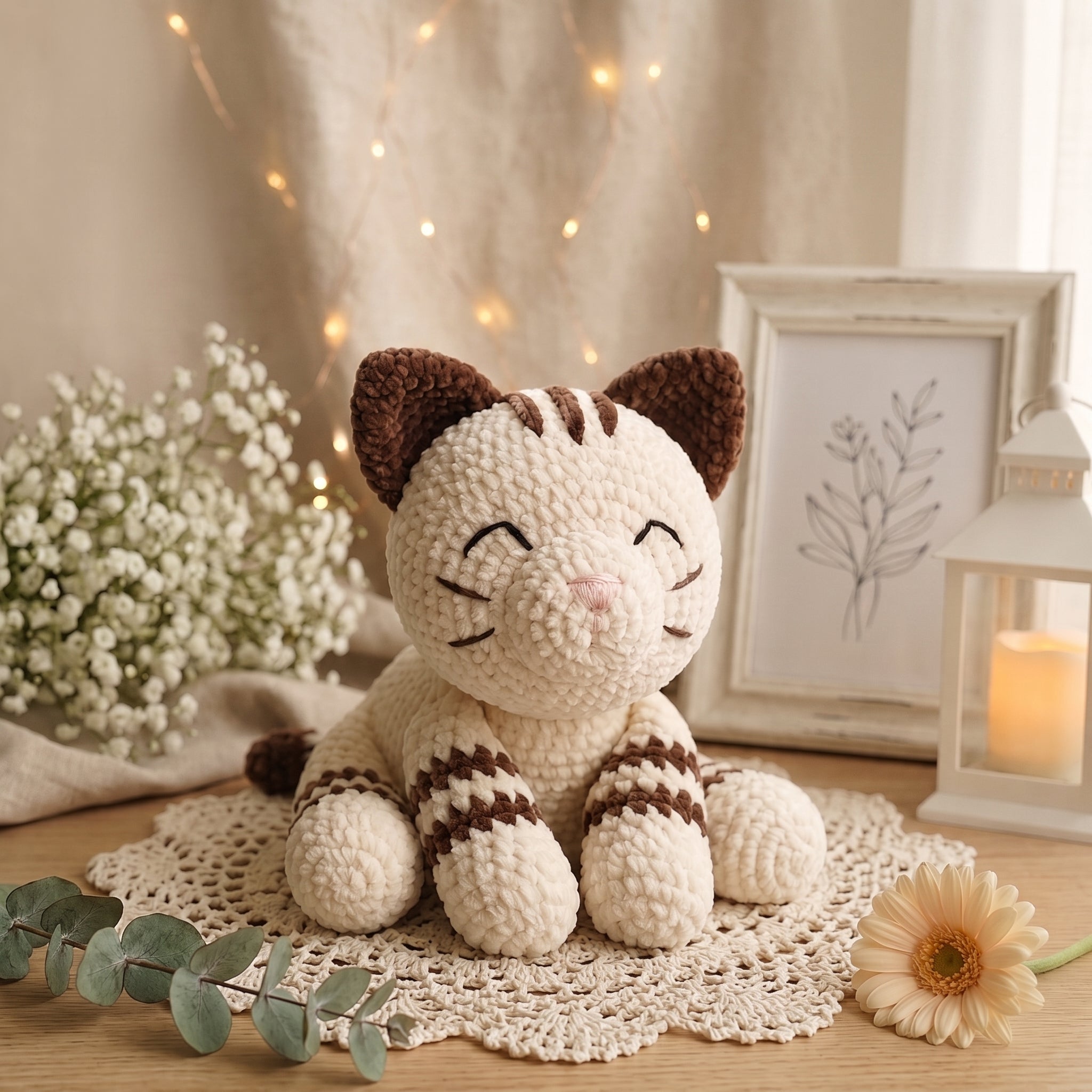 Cat Crochet Pattern PDF Cute Striped Amigurumi Cat Plush