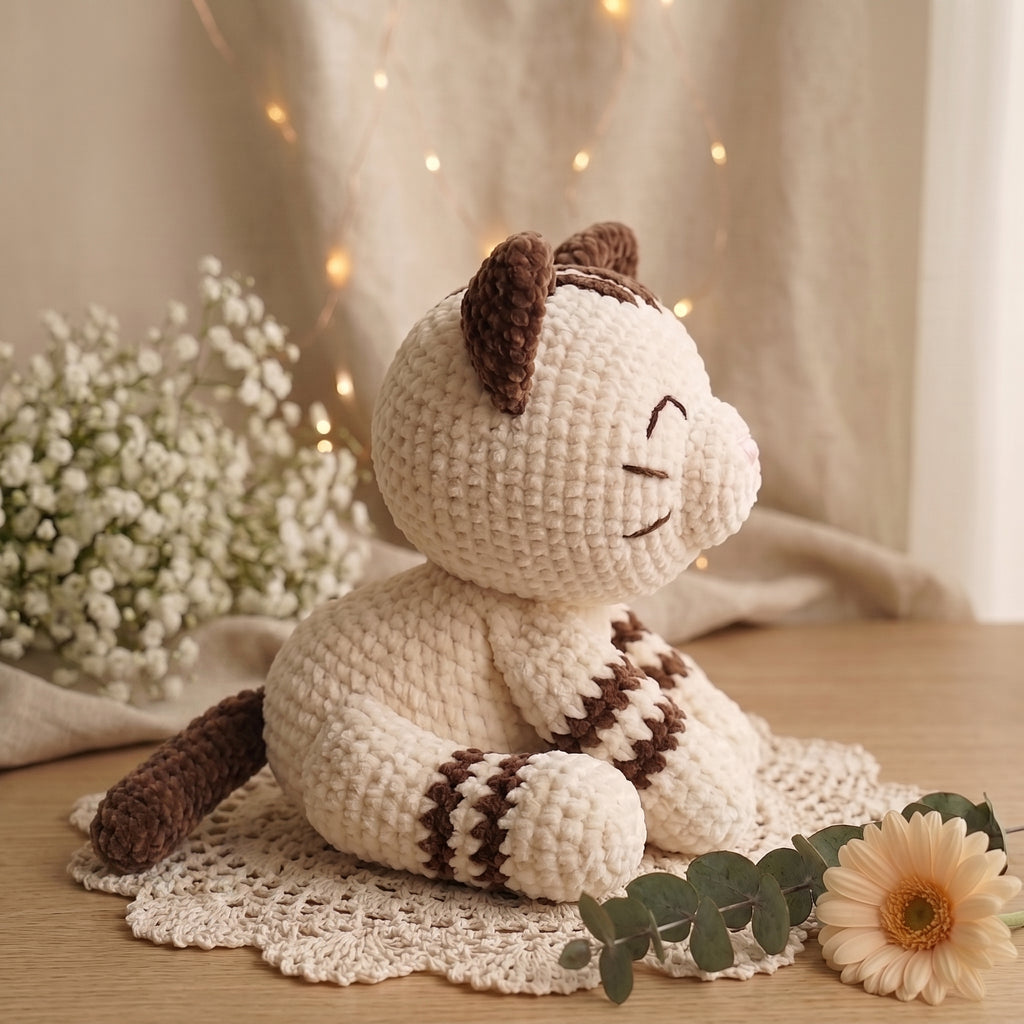 Cat Crochet Pattern PDF Cute Striped Amigurumi Cat Plush