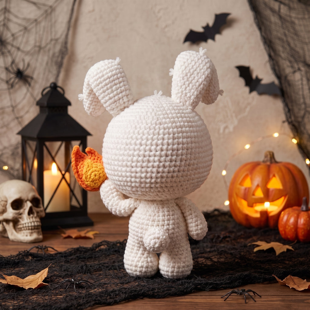 Spooky Ghost Bunny Crochet Pattern PDF – Halloween Amigurumi Plush