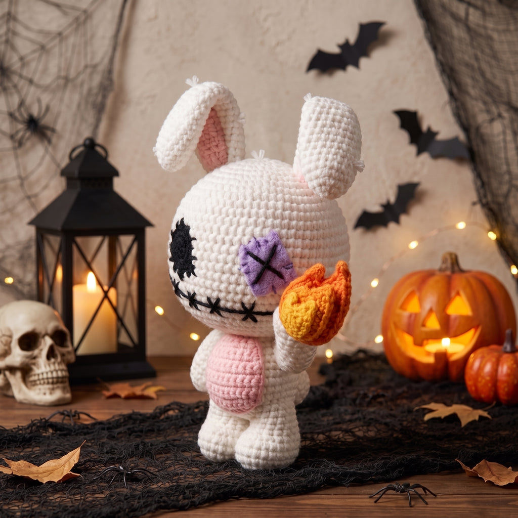 Spooky Ghost Bunny Crochet Pattern PDF – Halloween Amigurumi Plush