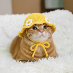 Cute Cat Hat Crochet Pattern, Pet Hat PDF, Crochet Pet Outfit, Amigurumi Pet Accessories